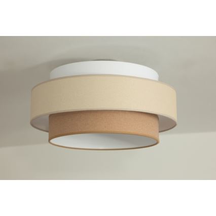 Brilagi - Takpendel på kabel RESNA 1xE27/60W/230V Ø 40 cm krämfärgad/beige