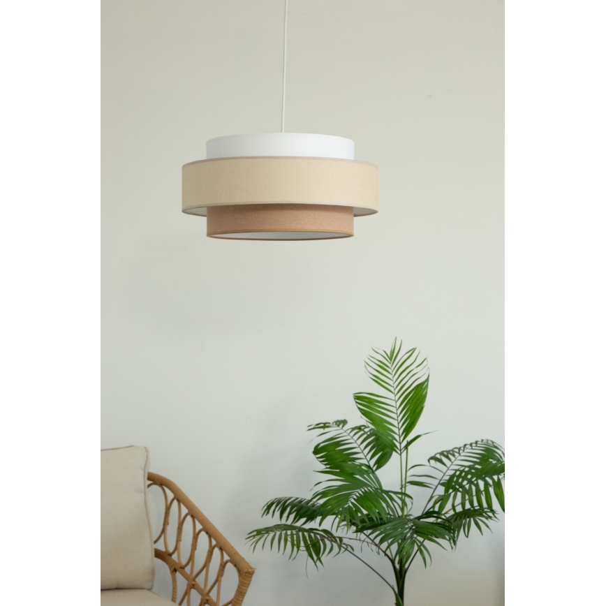 Brilagi - Takpendel på kabel RESNA 1xE27/60W/230V Ø 40 cm krämfärgad/beige