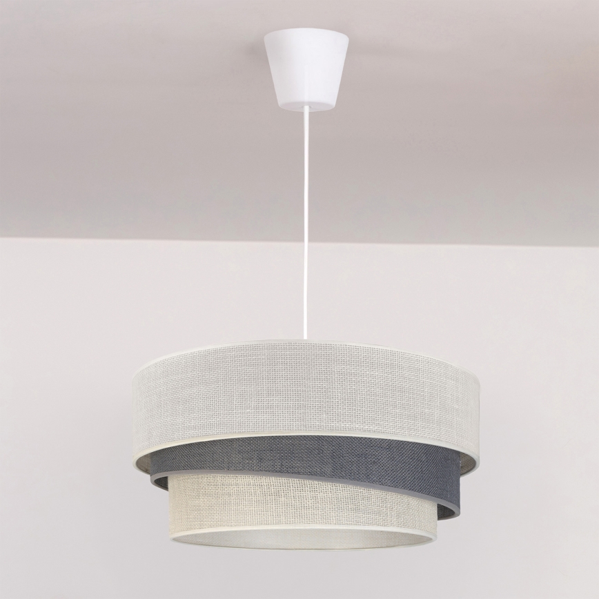 Brilagi - Takpendel på kabel TRIO 1xE27/60W/230V Ø 40 cm krämvit/grå
