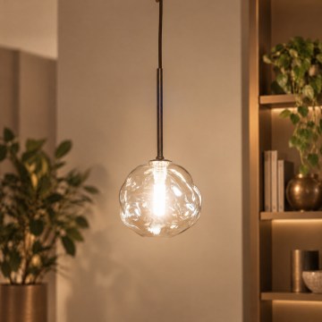 BRILAGI - Takpendel på kabel VULCANO 1xG9/8W/230V diam. 15 cm brons/rökbeige