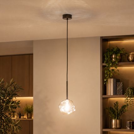 BRILAGI - Takpendel på kabel VULCANO 1xG9/8W/230V diam. 15 cm brons/rökbeige