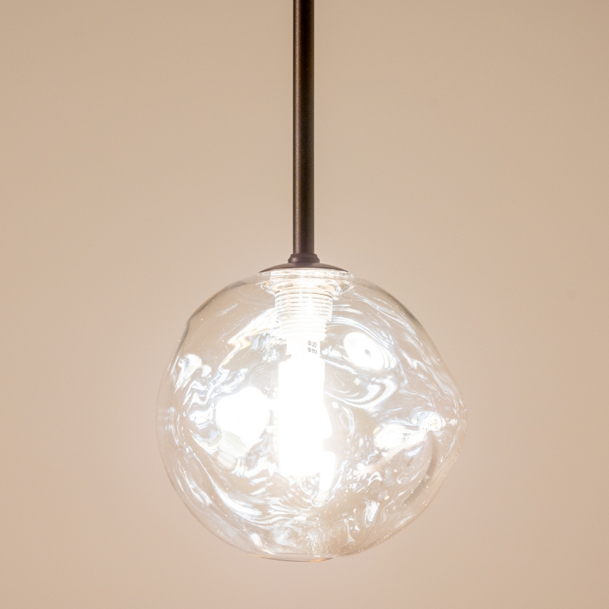 BRILAGI - Takpendel på kabel VULCANO 1xG9/8W/230V diam. 15 cm brons/rökbeige