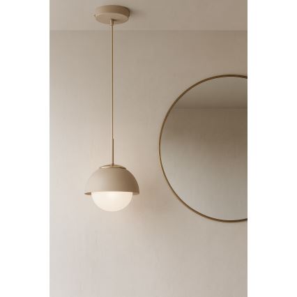 Brilagi - Takpendel på sladd COSMO 1xE27/60W/230V Ø 18 cm beige/guld