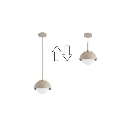 Brilagi - Takpendel på sladd COSMO 1xE27/60W/230V Ø 18 cm beige/guld
