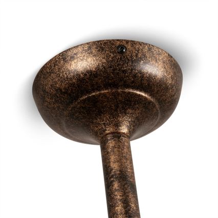 BRILAGI - Takpendel på stång FORGE 3xE27/60W/230V koppar/patina
