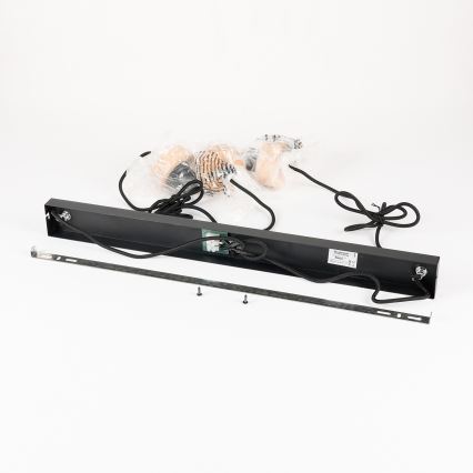 Brilagi - Takpendel på vajer BASKLITE 3xE27/15W/230V trä/svart