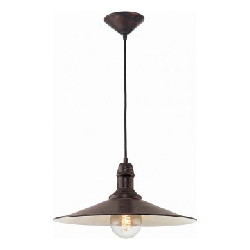 Brilagi - Takpendel på vajer FORGE 1xE27/60W/230V Ø36 cm brun