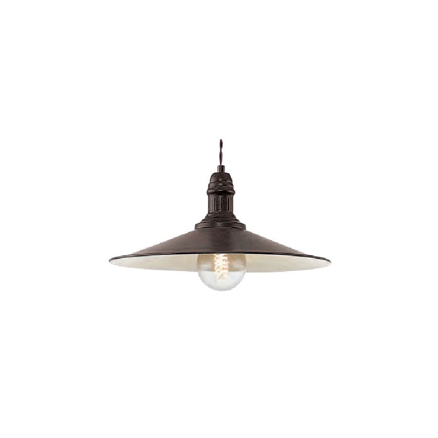 Brilagi - Takpendel på vajer FORGE 1xE27/60W/230V Ø36 cm brun