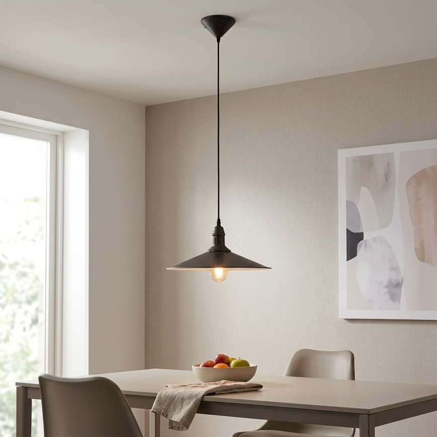 BRILAGI - Takpendel på vajer FORGE 1xE27/60W/230V Ø36 cm brun