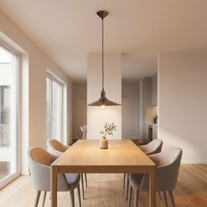 BRILAGI - Takpendel på vajer FORGE 1xE27/60W/230V Ø36 cm brun