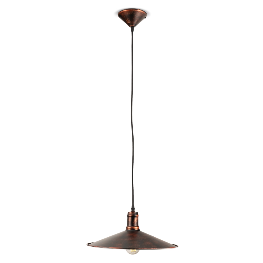 BRILAGI - Takpendel på vajer FORGE 1xE27/60W/230V Ø36 cm brun