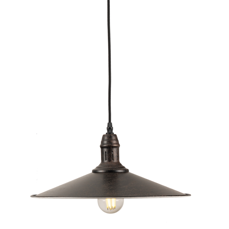 BRILAGI - Takpendel på vajer FORGE 1xE27/60W/230V Ø36 cm brun