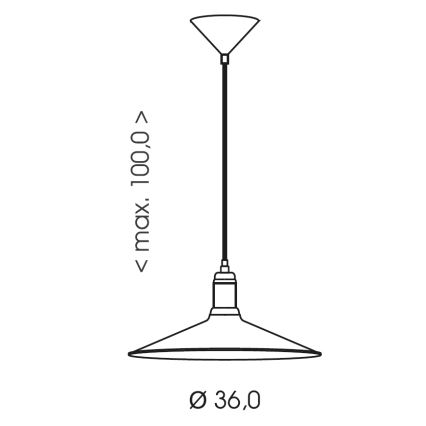 Brilagi - Takpendel på vajer FORGE 1xE27/60W/230V Ø36 cm brun