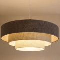 Brilagi - Takpendel på vajer LUNETA 3xE27/60W/230V Ø 80 cm grå/krämvit/vit