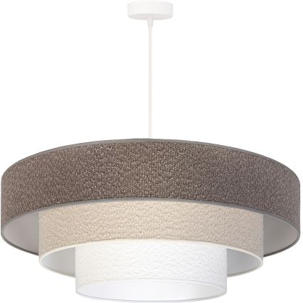 Brilagi - Takpendel på vajer LUNETA 3xE27/60W/230V Ø 80 cm grå/krämvit/vit