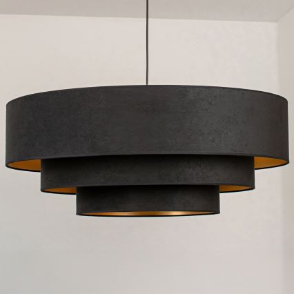 Brilagi - Takpendel på vajer LUNETA 3xE27/60W/230V Ø 80 cm svart/guld