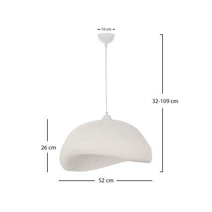 Brilagi - Takpendel på vajer WABI SABI 1xE27/40W/230V Ø 52 cm vit