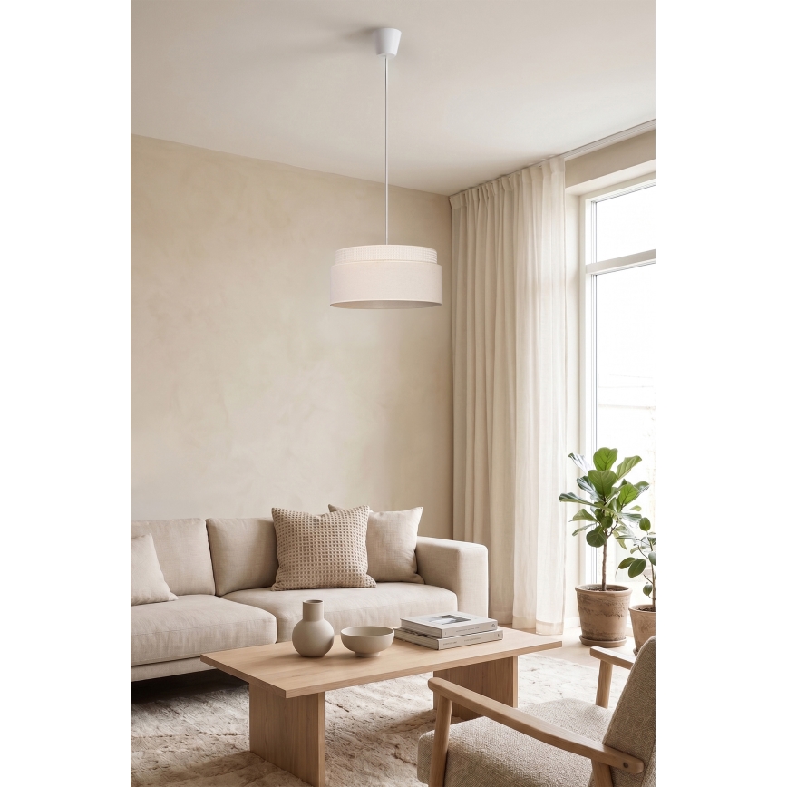 Brilagi - Takpendel PADOVA på kabel 1xE27/60W/230V Ø 40 cm krämvit