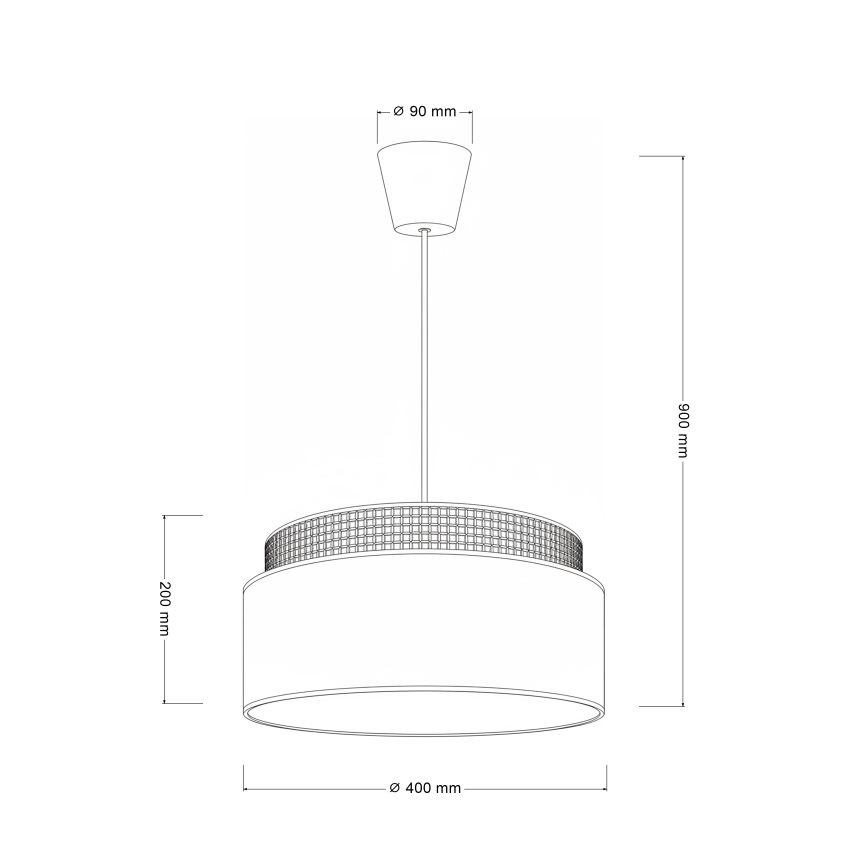 Brilagi - Takpendel PADOVA på kabel 1xE27/60W/230V Ø 40 cm krämvit