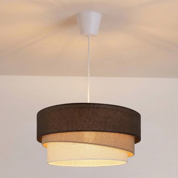 Brilagi - Takpendel TRIO 1xE27/60W/230V Ø 40 cm brun/beige/vit