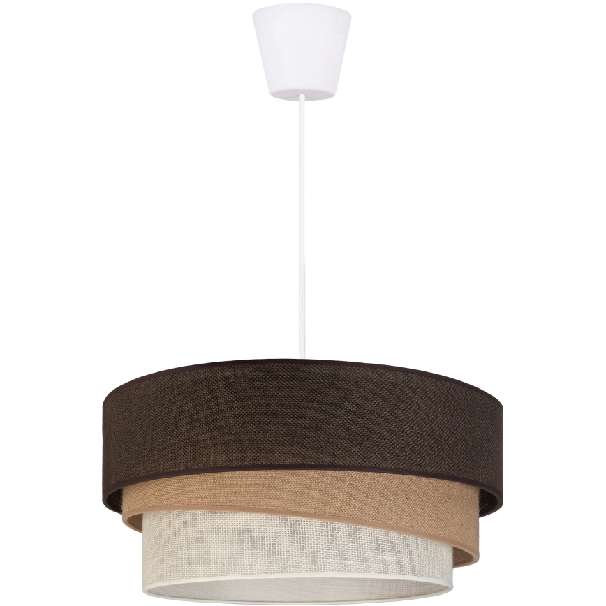 Brilagi - Takpendel TRIO 1xE27/60W/230V Ø 40 cm brun/beige/vit