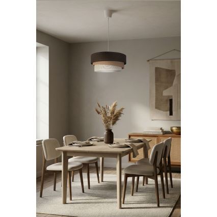 Brilagi - Takpendel TRIO 1xE27/60W/230V Ø 40 cm brun/beige/vit
