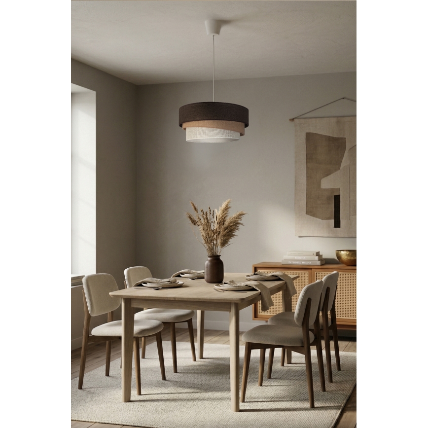 Brilagi - Takpendel TRIO 1xE27/60W/230V Ø 40 cm brun/beige/vit