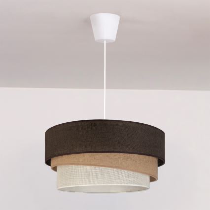 Brilagi - Takpendel TRIO 1xE27/60W/230V Ø 40 cm brun/beige/vit