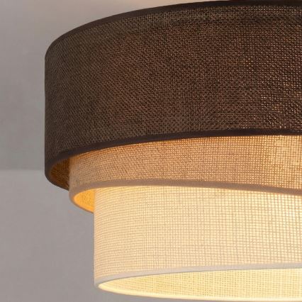 Brilagi - Takpendel TRIO 1xE27/60W/230V Ø 40 cm brun/beige/vit