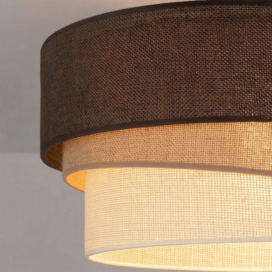 Brilagi - Takpendel TRIO 1xE27/60W/230V Ø 40 cm brun/beige/vit