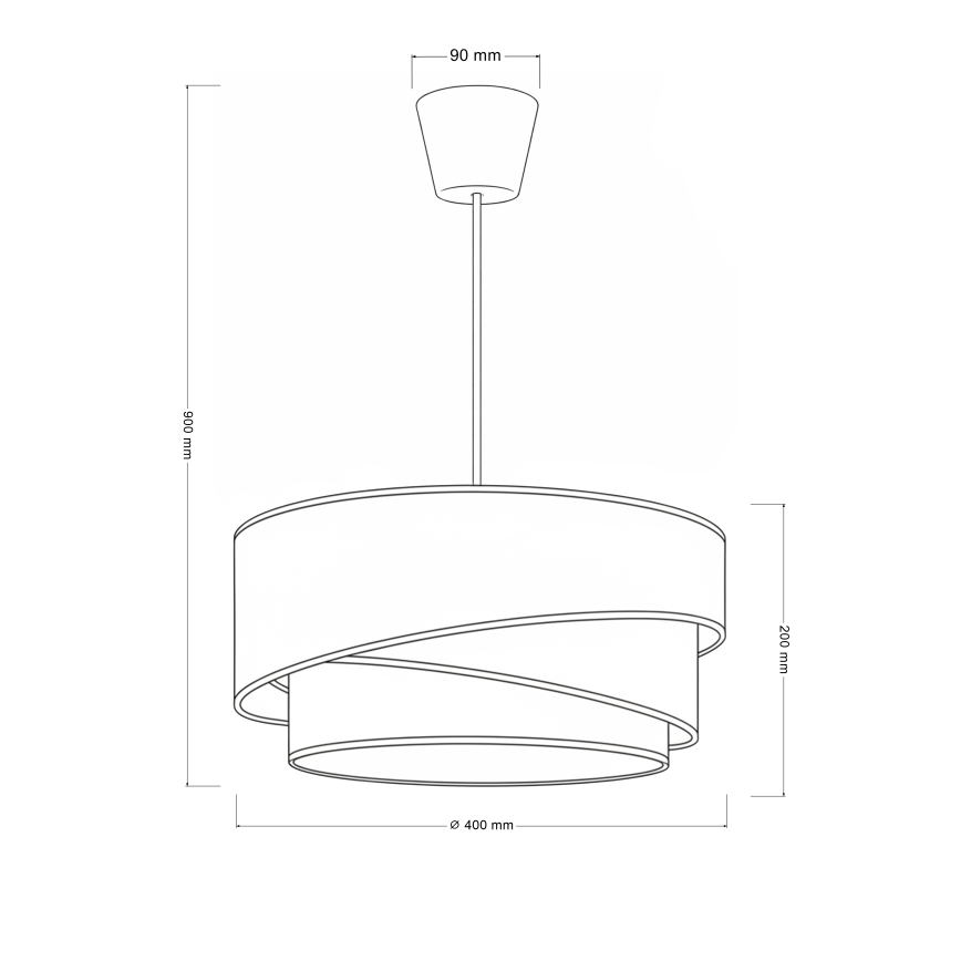 Brilagi - Takpendel TRIO 1xE27/60W/230V Ø 40 cm brun/beige/vit