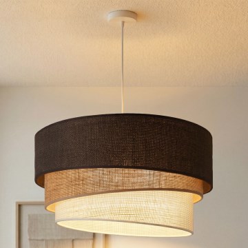 Brilagi - Takpendel TRIO 3xE27/60W/230V Ø 60 cm brun/beige/vit
