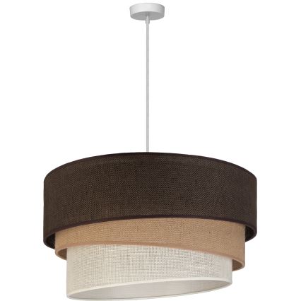 Brilagi - Takpendel TRIO 3xE27/60W/230V Ø 60 cm brun/beige/vit