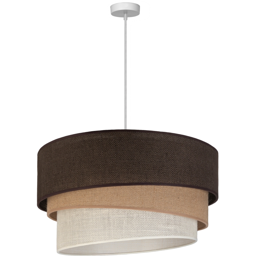 Brilagi - Takpendel TRIO 3xE27/60W/230V Ø 60 cm brun/beige/vit