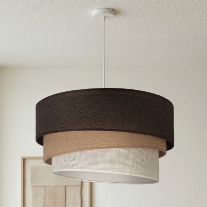 Brilagi - Takpendel TRIO 3xE27/60W/230V Ø 60 cm brun/beige/vit