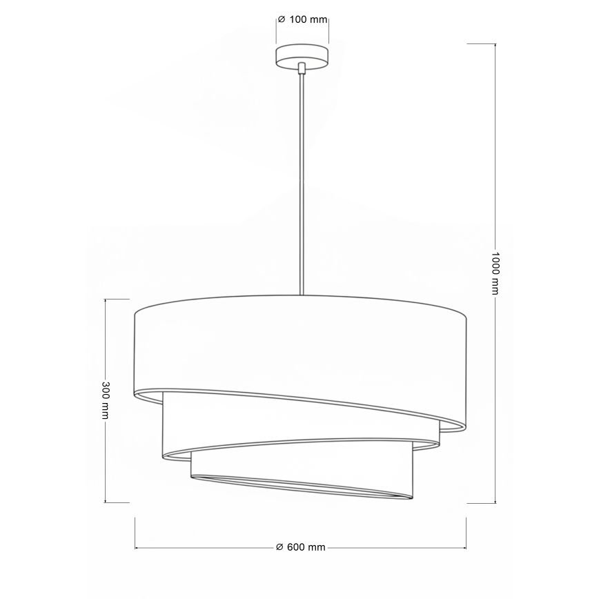 Brilagi - Takpendel TRIO 3xE27/60W/230V Ø 60 cm brun/beige/vit
