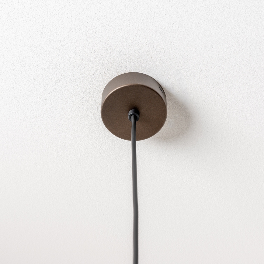 BRILAGI - Takpendel på kabel VULCANO 1xE27/15W/230V Ø 25 cm brons/rökbeige