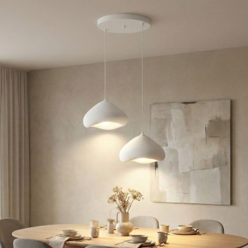 Brilagi - Takpendel WABI SABI på kabel 2xE27/40W/230V Ø 45 cm vit