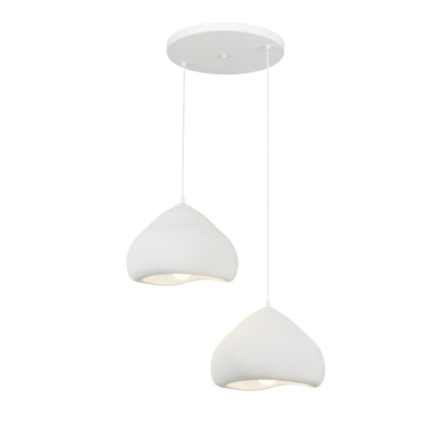 Brilagi - Takpendel WABI SABI på kabel 2xE27/40W/230V Ø 45 cm vit