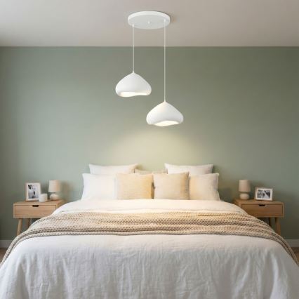 Brilagi - Takpendel WABI SABI på kabel 2xE27/40W/230V Ø 45 cm vit
