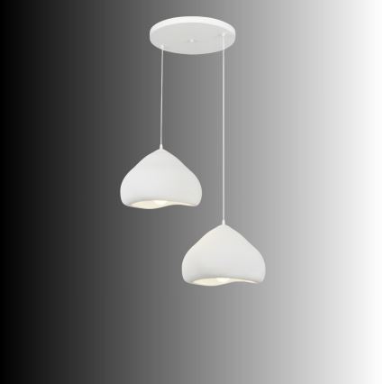 Brilagi - Takpendel WABI SABI på kabel 2xE27/40W/230V Ø 45 cm vit