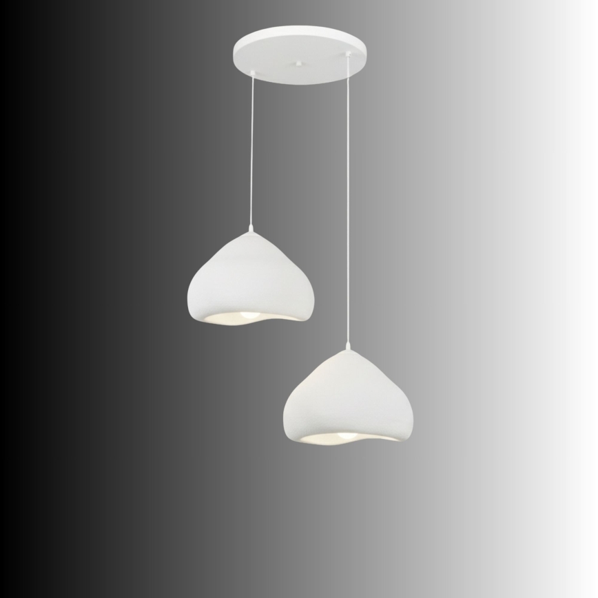 Brilagi - Takpendel WABI SABI på kabel 2xE27/40W/230V Ø 45 cm vit