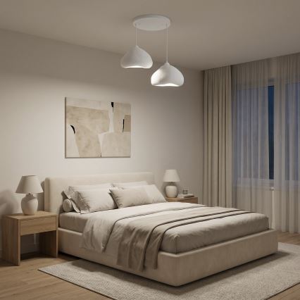 BRILAGI - Takpendel WABI SABI på kabel 2xE27/40W/230V Ø 45 cm vit