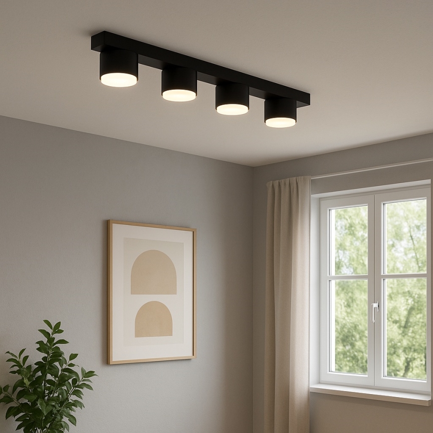 Brilagi - Takspot 4xGX53/12W/230V svart