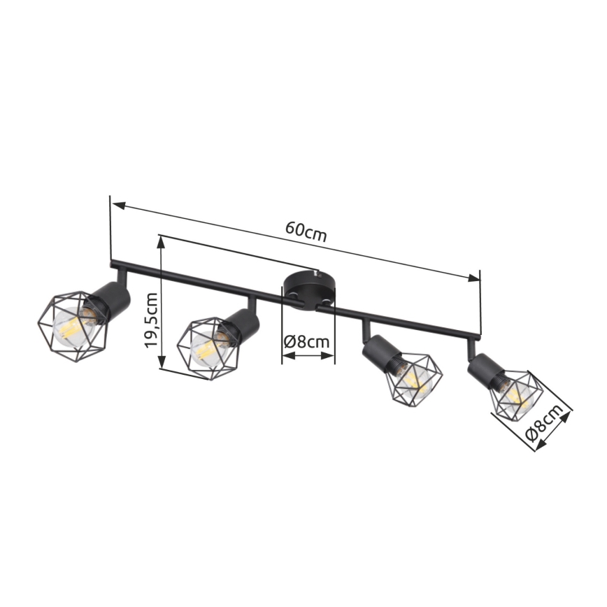 Brilagi - Takspot CAGE 4xE14/40W/230V