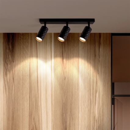 Brilagi - Takspot SELE DIAMANT 3xGU10/30W/230V svart