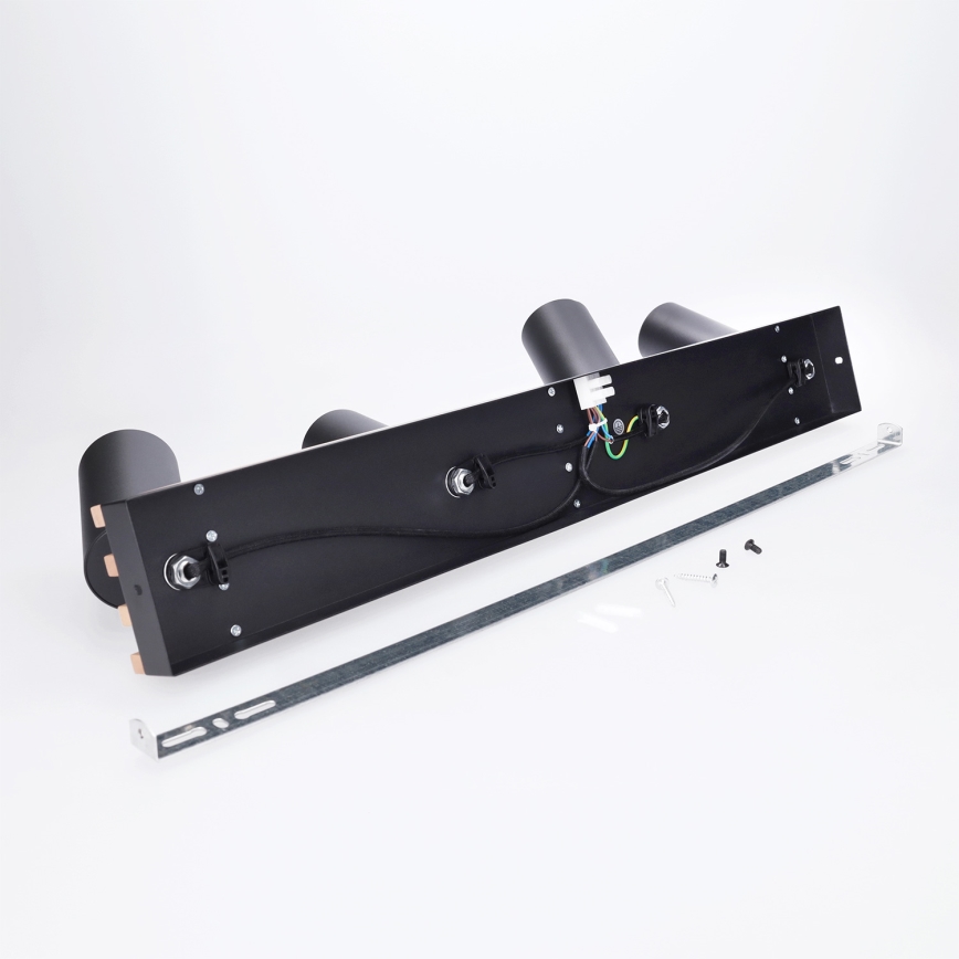 Brilagi - Takspot SELE WOOD ACOUSTIC 4x GU10/30W/230V svart/trä