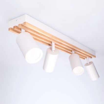 BRILAGI - Takspot SELE WOOD ACOUSTIC 4xGU10/30W/230V vit/trä
