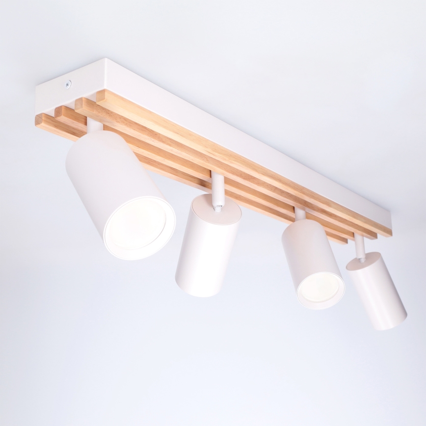 BRILAGI - Takspot SELE WOOD ACOUSTIC 4xGU10/30W/230V vit/trä