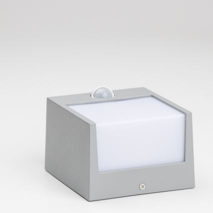 Brilagi - LED Utomhus Vägglampa med Sensor TERNI LED/12W/230V grå IP44
